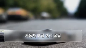 2026년, 자동차 보험 갱신 꿀팁으로 똑똑하게 나도 지키기